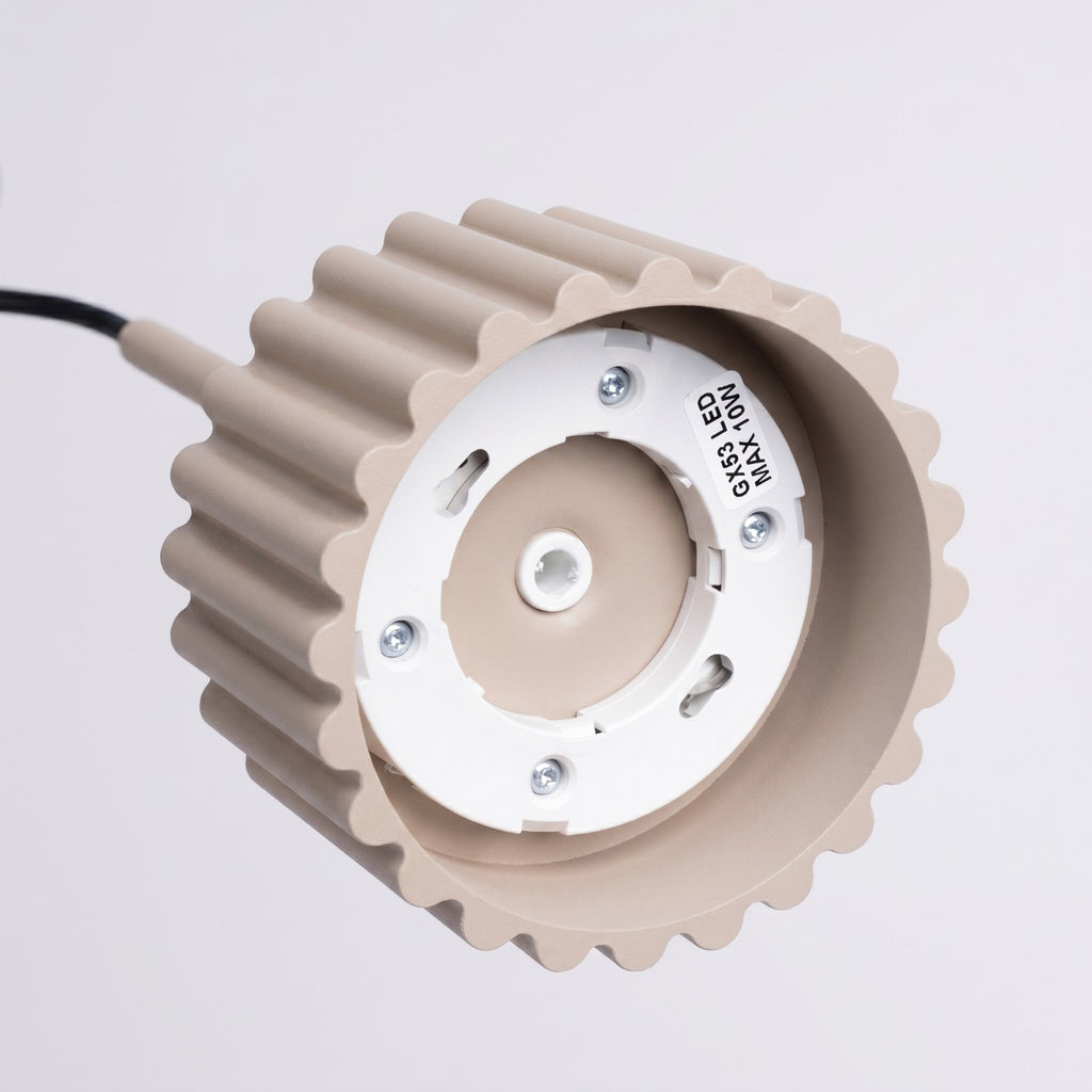 Suspension Aura 1 lumière aluminium taupe GX53 ambiance