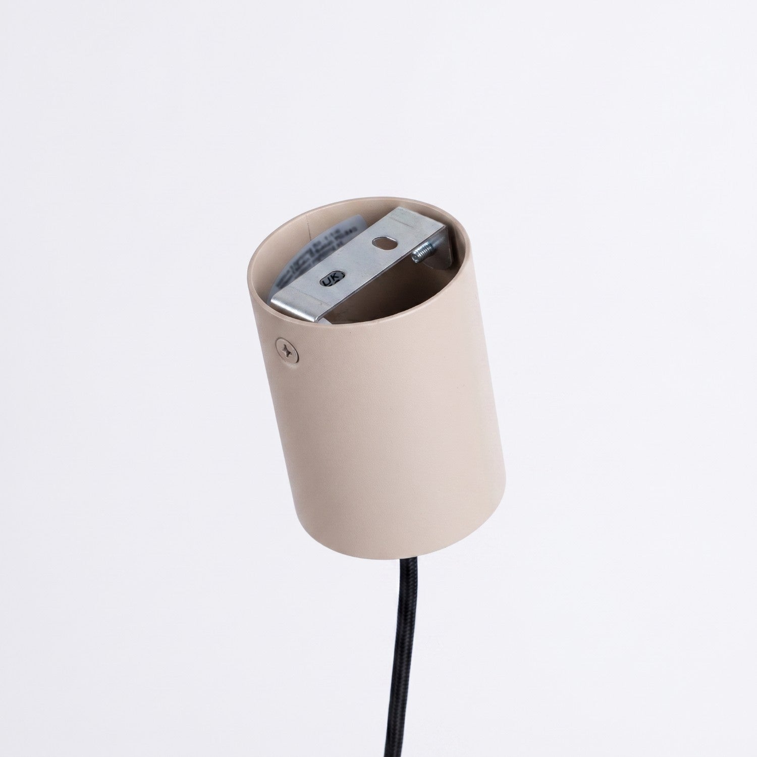 Suspension Aura 1 lumière aluminium taupe GX53 vue de dessous
