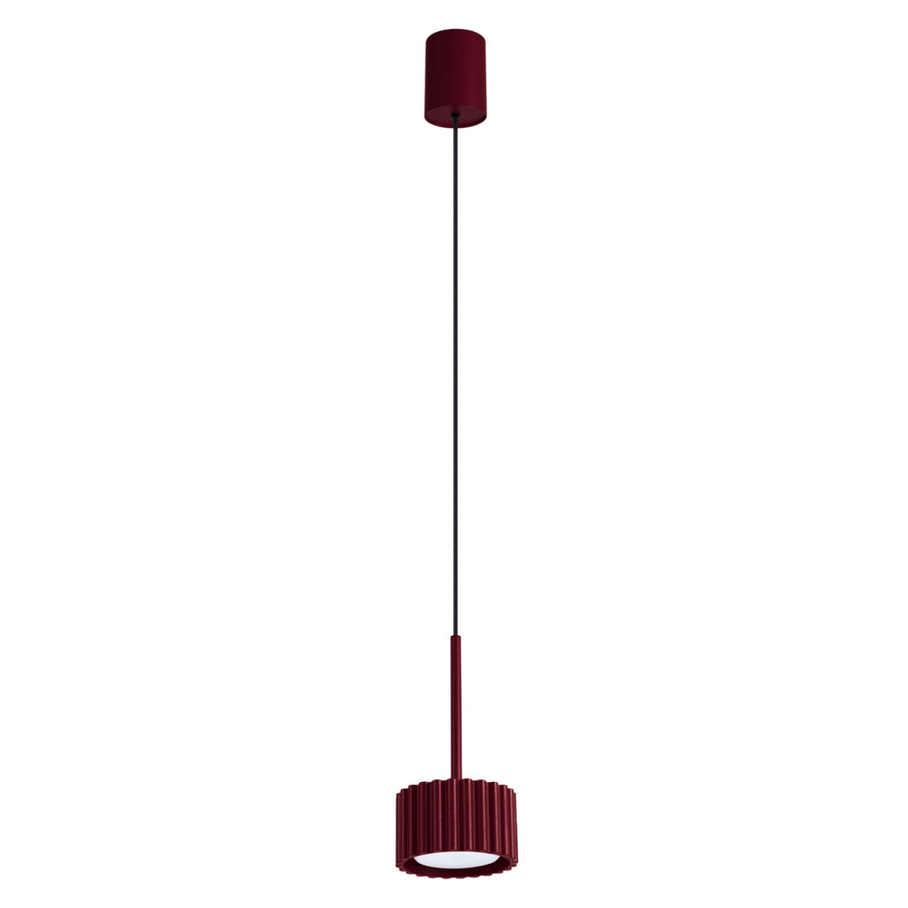 Suspension Aura 1 lumière aluminium bordeaux GX53
