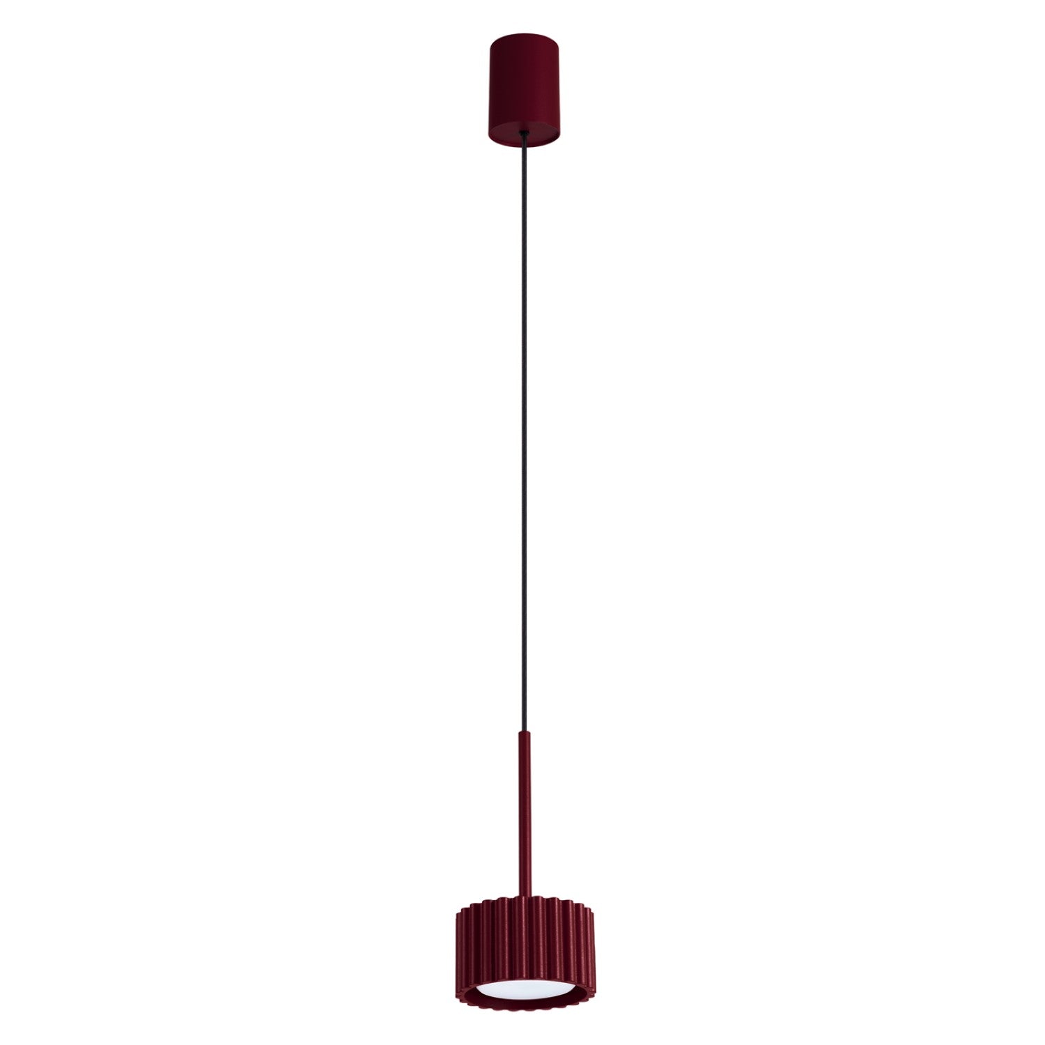 Suspension Aura 1 lumière aluminium bordeaux GX53