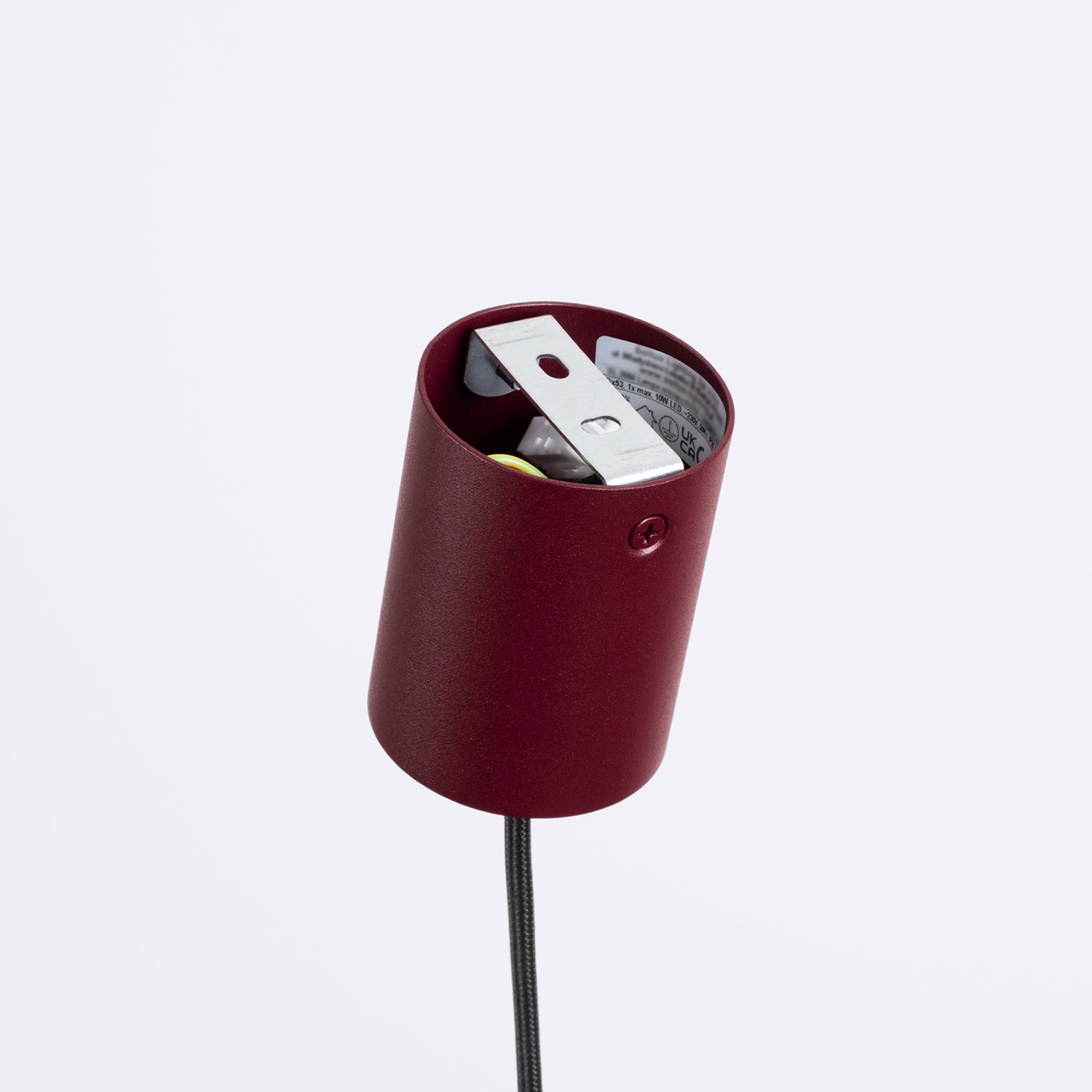 Suspension Aura 1 lumière aluminium bordeaux GX53 ambiance