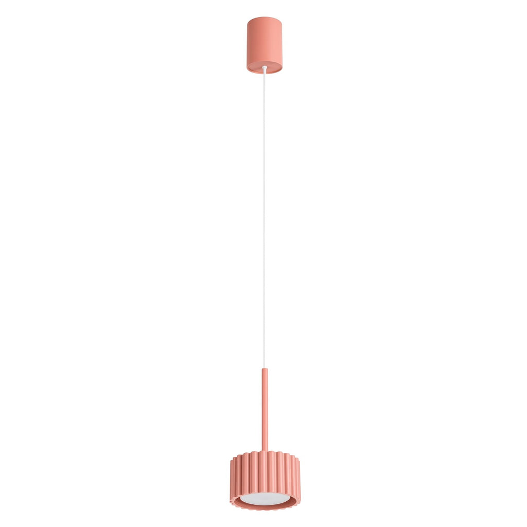 Suspension Aura 1 lumière aluminium pêche GX53