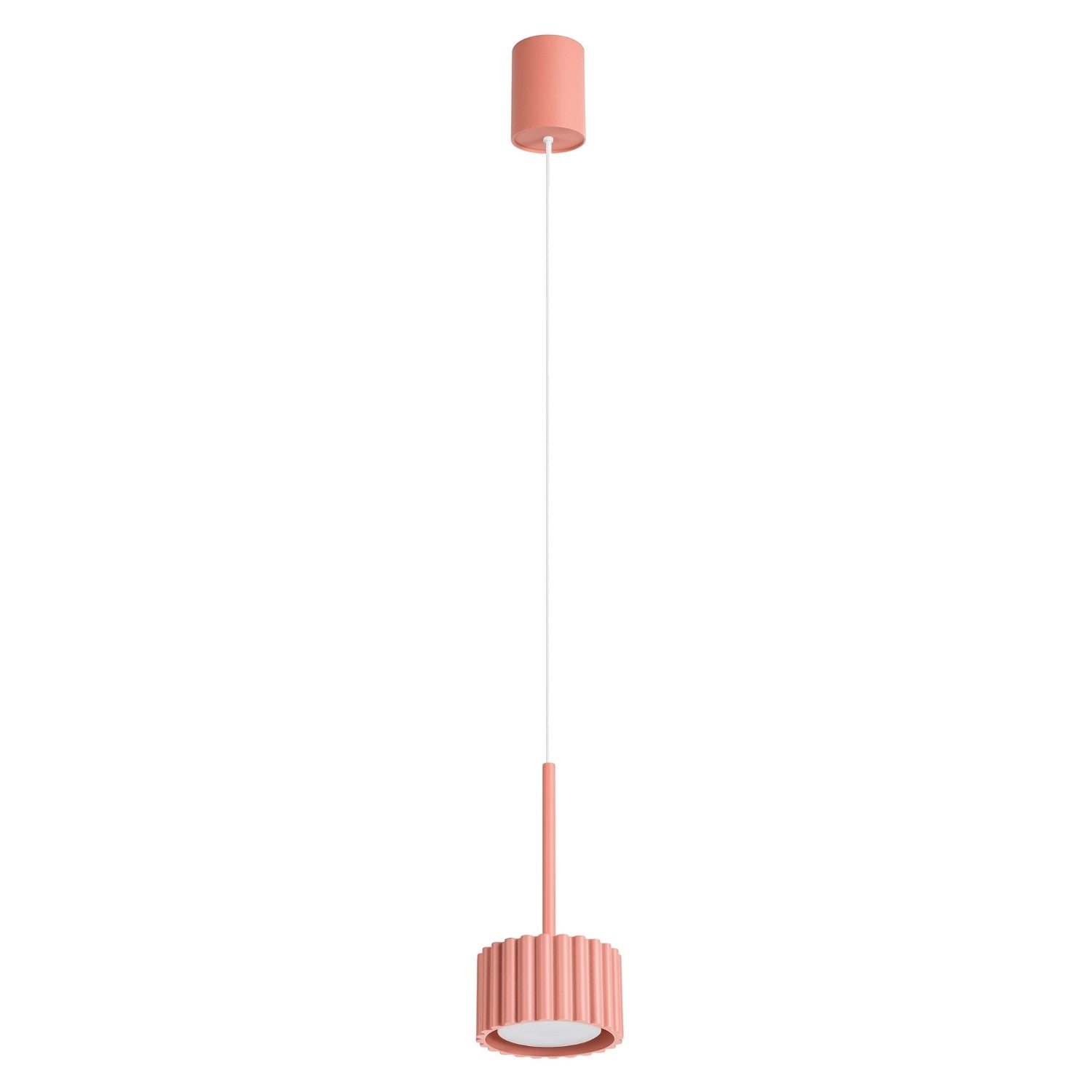 Suspension Aura 1 lumière aluminium pêche GX53