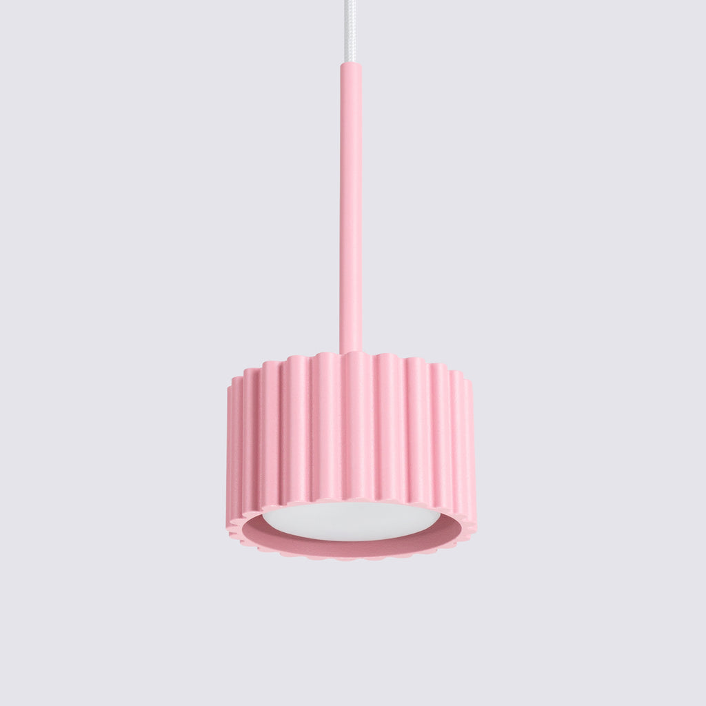 Suspension Aura 1 lumière aluminium rose GX53 en situation
