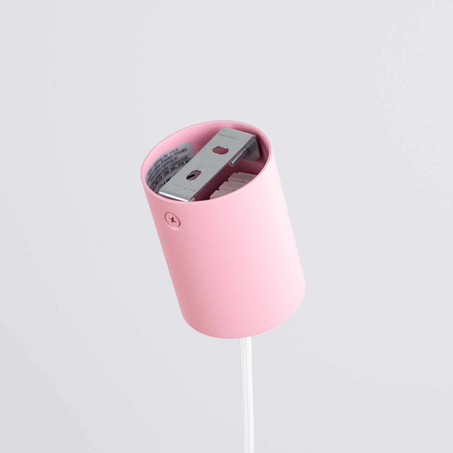 Suspension Aura 1 lumière aluminium rose GX53 vue de dessous