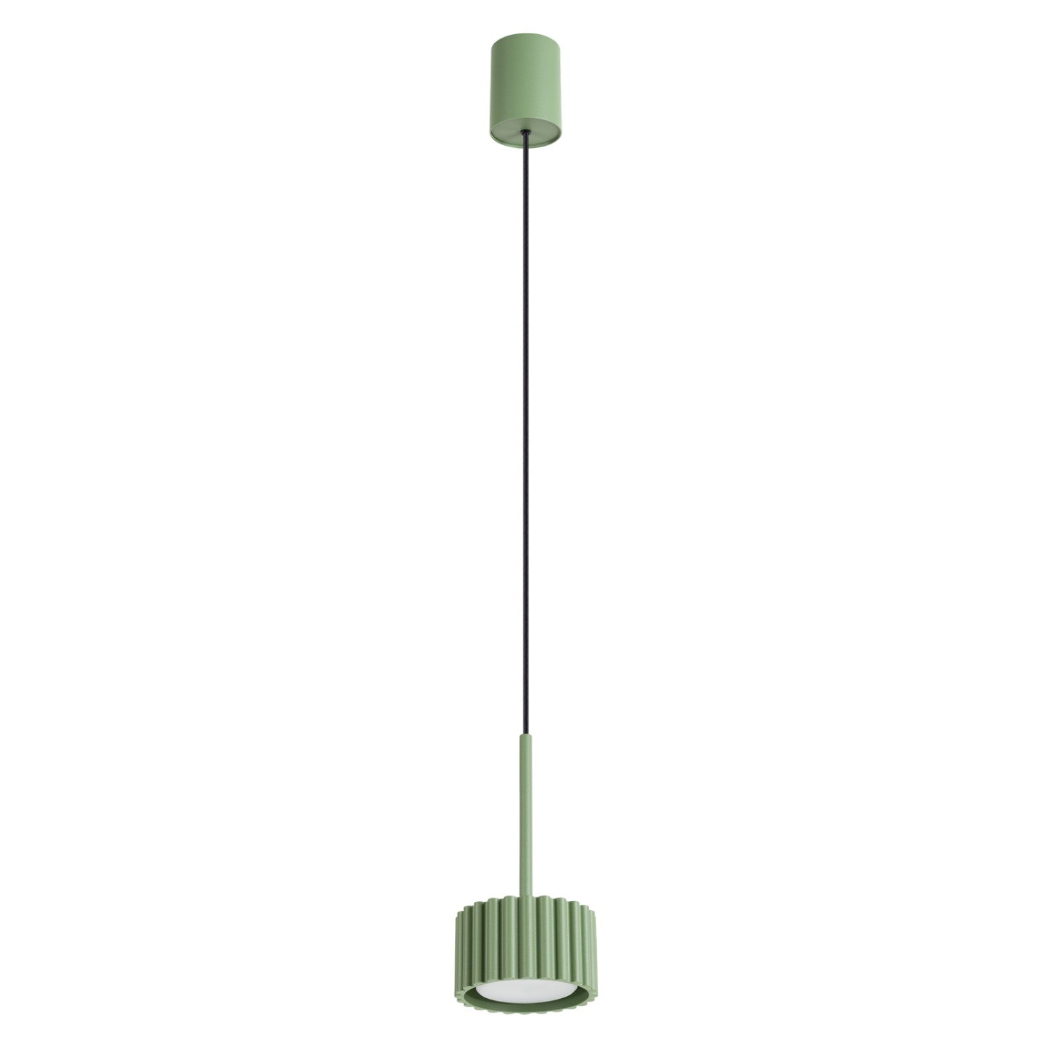 Suspension Aura 1 lumière aluminium vert sauge GX53
