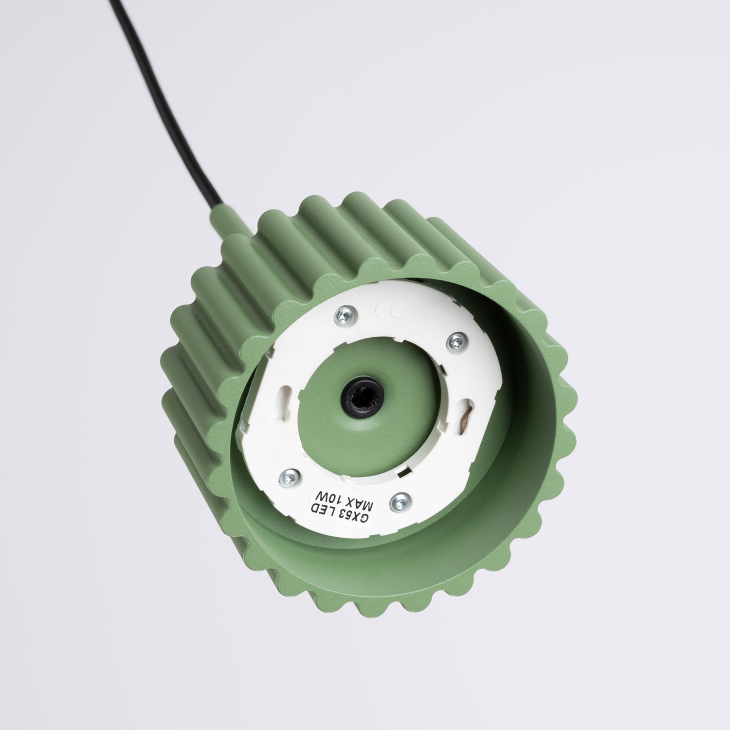 Suspension Aura 1 lumière aluminium vert sauge GX53 ambiance