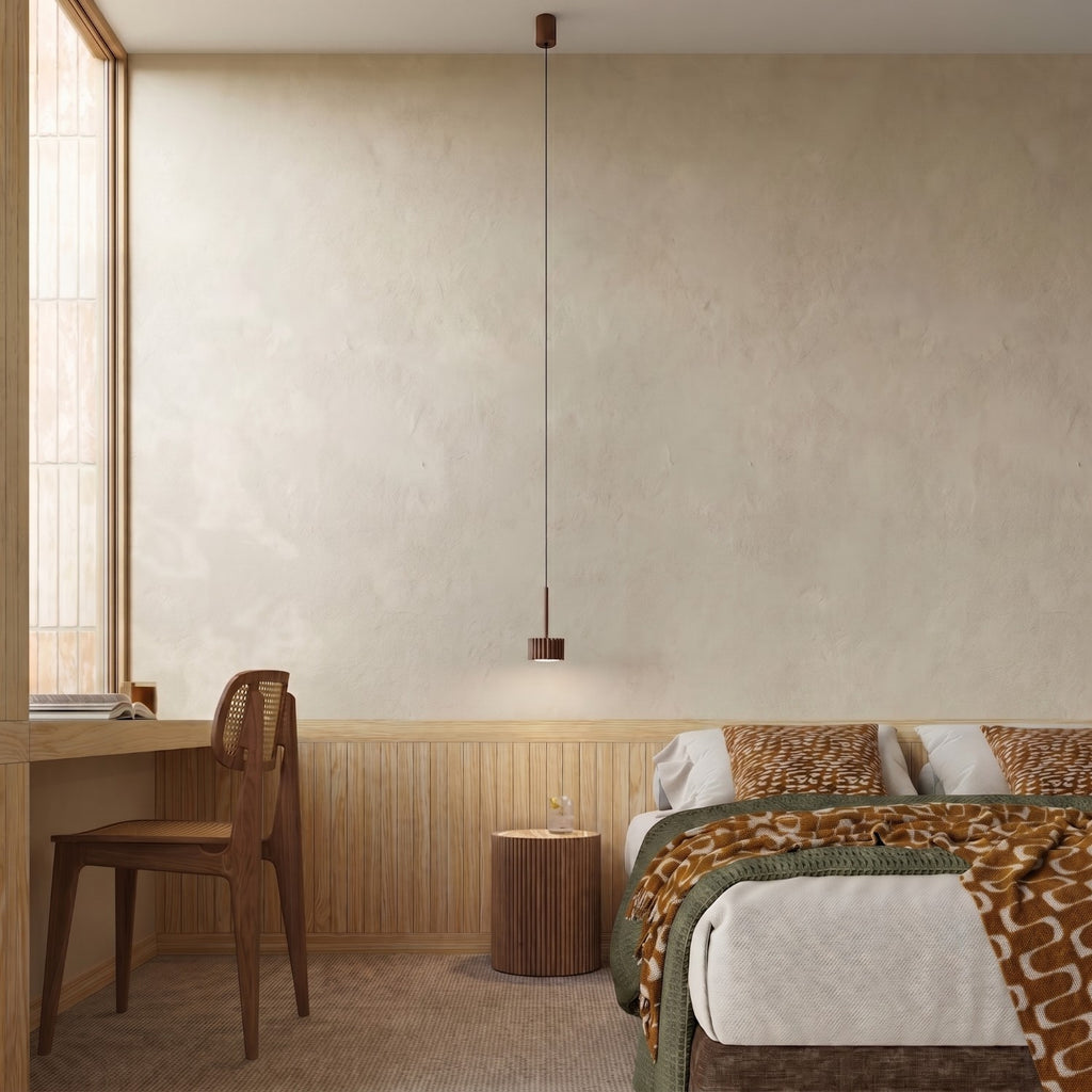 Suspension Aura 1 lumière aluminium brun GX53 de face