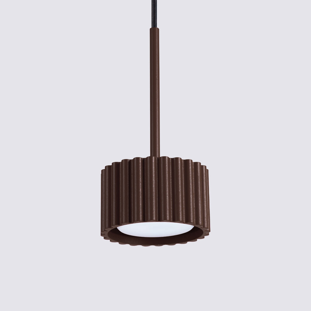Suspension Aura 1 lumière aluminium brun GX53 en situation