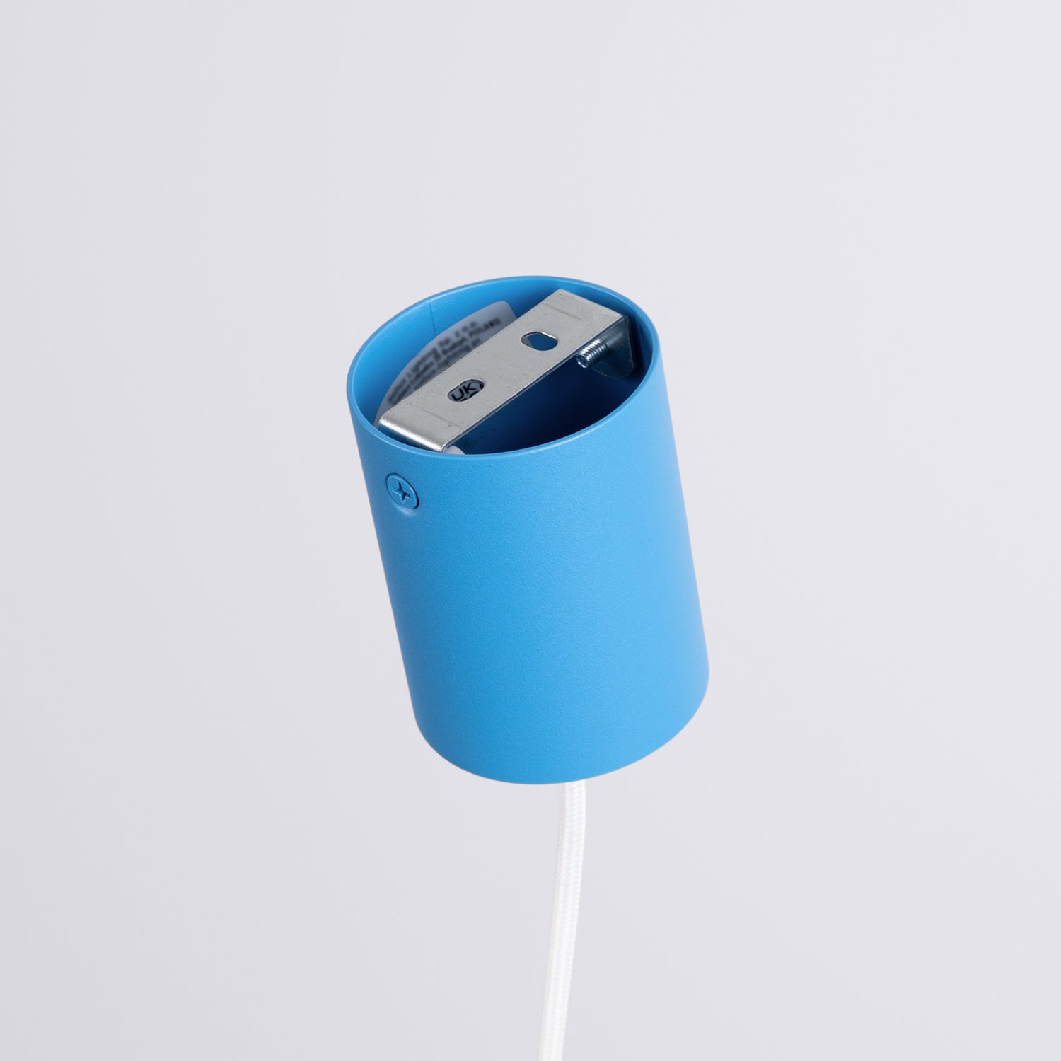 Suspension Aura 1 lumière aluminium bleu clair GX53 vue de dessous