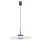 Suspension Ovo disque feutre bleu outremer et beige GX53