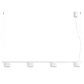 Lustre Aura rampe 4 tambours aluminium blanc GX53
