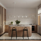 Lustre Aura rampe 4 tambours aluminium blanc GX53 vue de profil