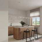 Lustre Aura rampe 4 tambours aluminium blanc GX53 vue de trois quarts