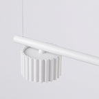 Lustre Aura rampe 4 tambours aluminium blanc GX53 vue rapprochée