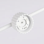 Lustre Aura rampe 4 tambours aluminium blanc GX53 ambiance