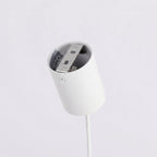 Lustre Aura rampe 4 tambours aluminium blanc GX53 vue de dessous