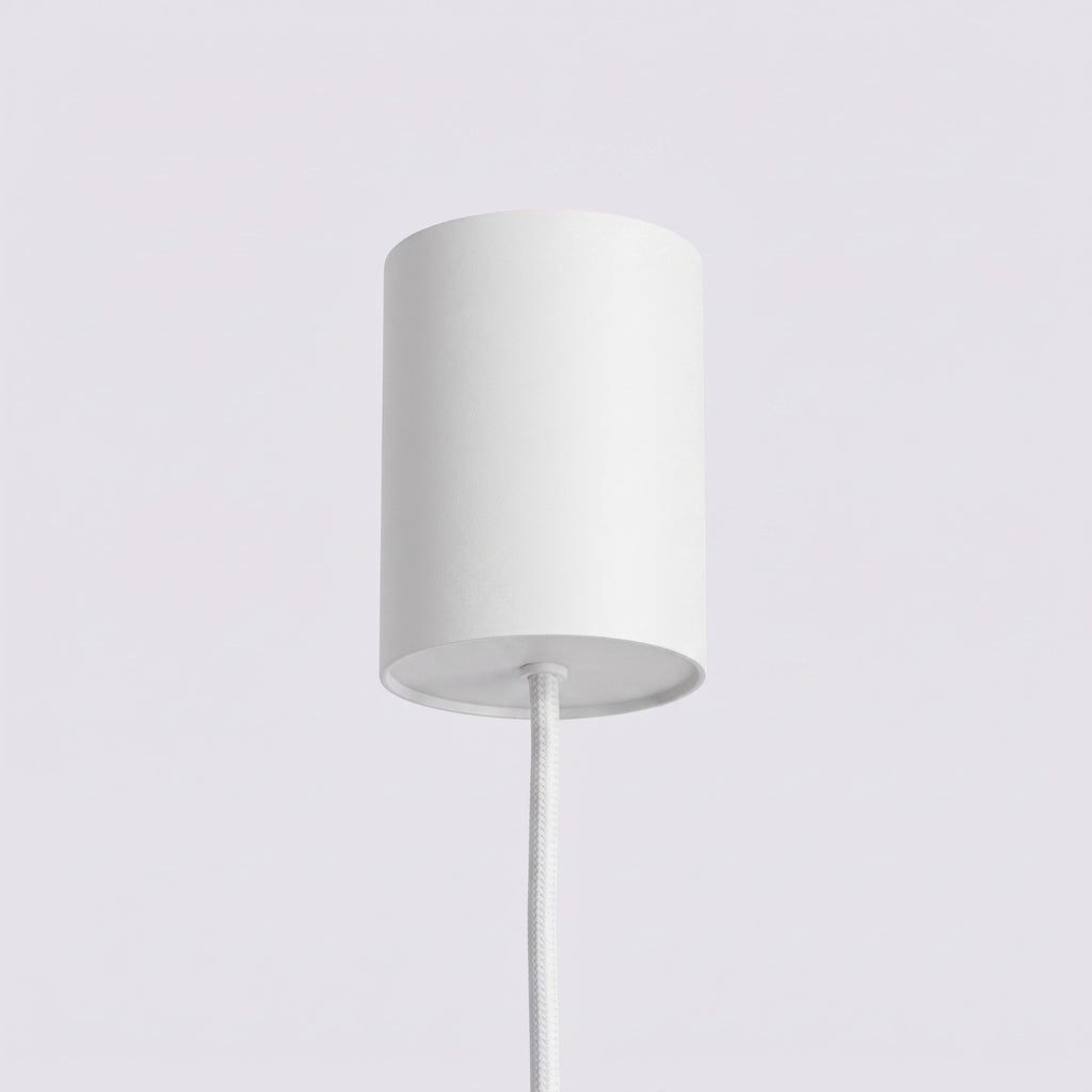 Lustre Aura rampe 4 tambours aluminium blanc GX53 détail