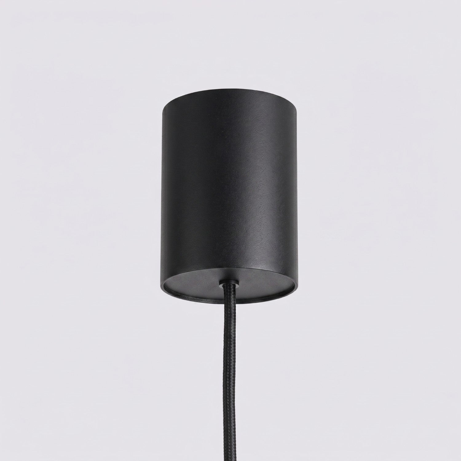 Lustre Aura rampe 4 tambours aluminium noir GX53 détail