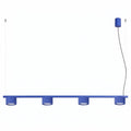 Lustre Aura rampe 4 tambours aluminium outremer GX53