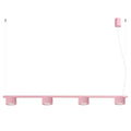 Lustre Aura rampe 4 tambours aluminium rose GX53