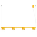 Lustre Aura rampe 4 tambours aluminium jaune GX53