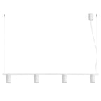 Lustre Karbon rampe 4 spots aluminium blanc GU10