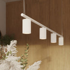 Lustre Karbon rampe 4 spots aluminium blanc GU10 en situation