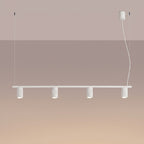 Lustre Karbon rampe 4 spots aluminium blanc GU10 vue de trois quarts