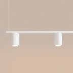 Lustre Karbon rampe 4 spots aluminium blanc GU10 en situation
