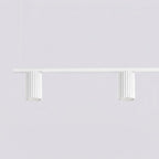 Lustre Karbon rampe 4 spots aluminium blanc GU10 détail des cannelures