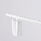 Lustre Karbon rampe 4 spots aluminium blanc GU10 tête orientée