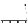 Lustre Karbon rampe 4 spots aluminium noir GU10