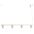 Lustre Karbon rampe 4 spots aluminium beige GU10