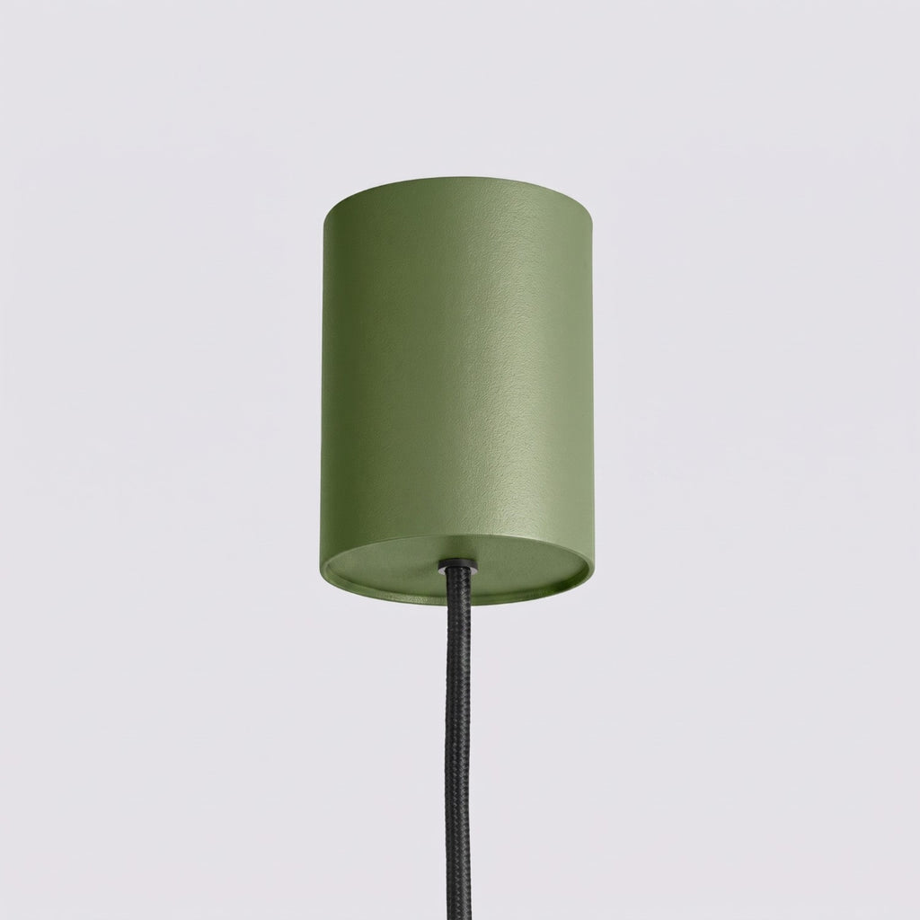 Lustre Karbon rampe 4 spots aluminium vert olive GU10 en situation