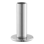 Bougeoir colonne acier argenté lot de 3 vue de détail