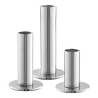 Bougeoir colonne acier argenté lot de 3