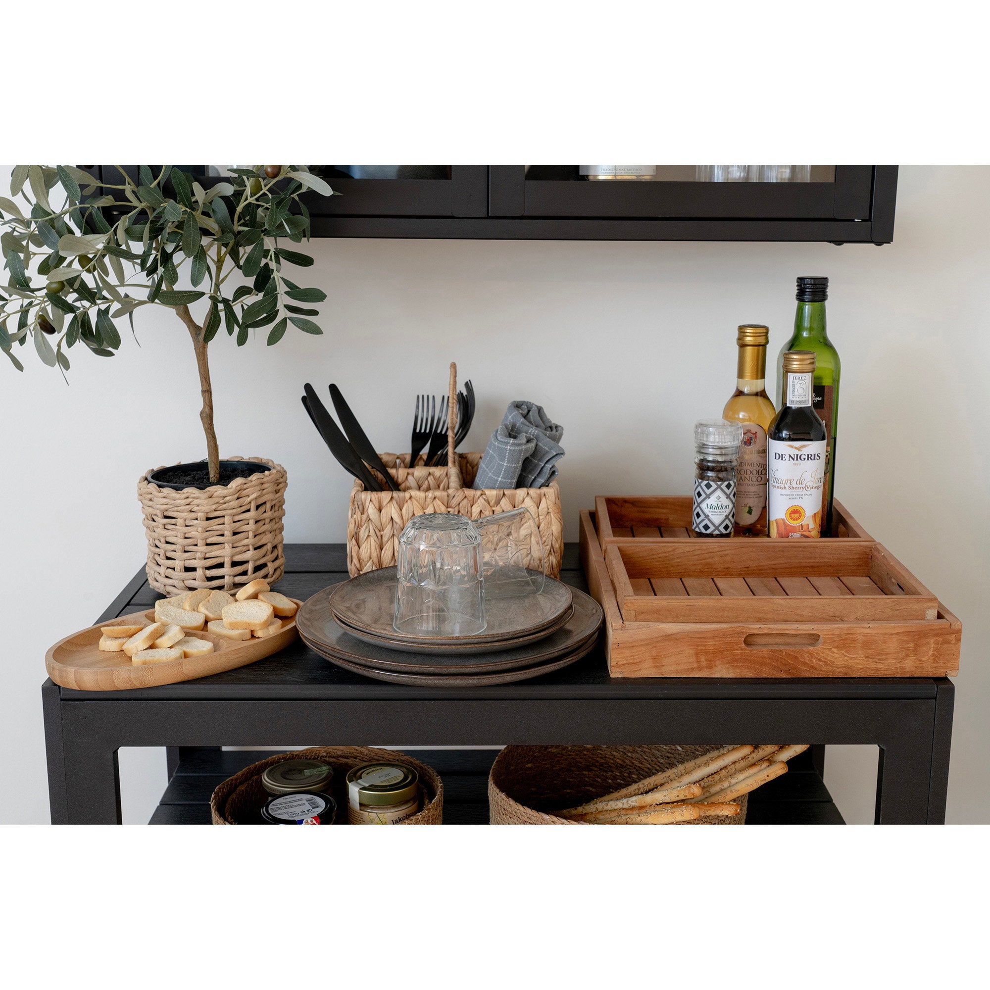 Assiette à dessert Selma Gris et Marron