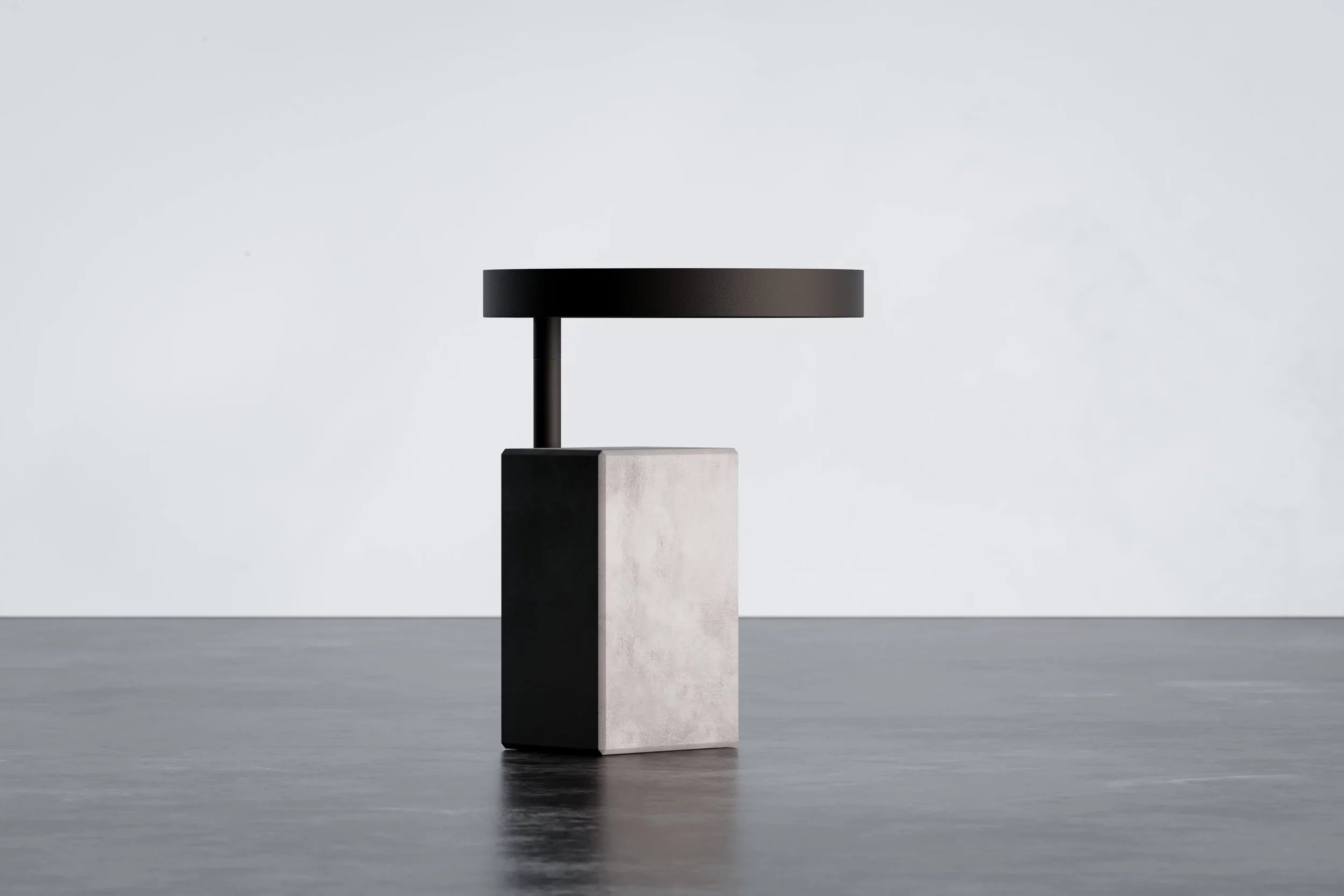 Table d'appoint en béton Twist noir en situation 8