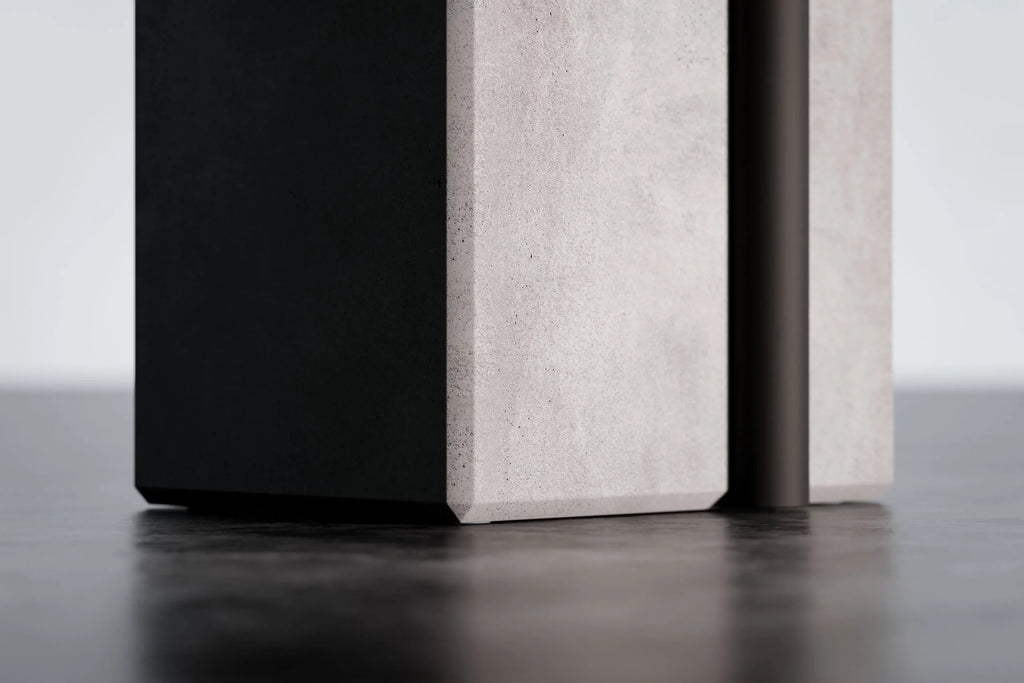 Table d'appoint en béton Twist noir en situation 6
