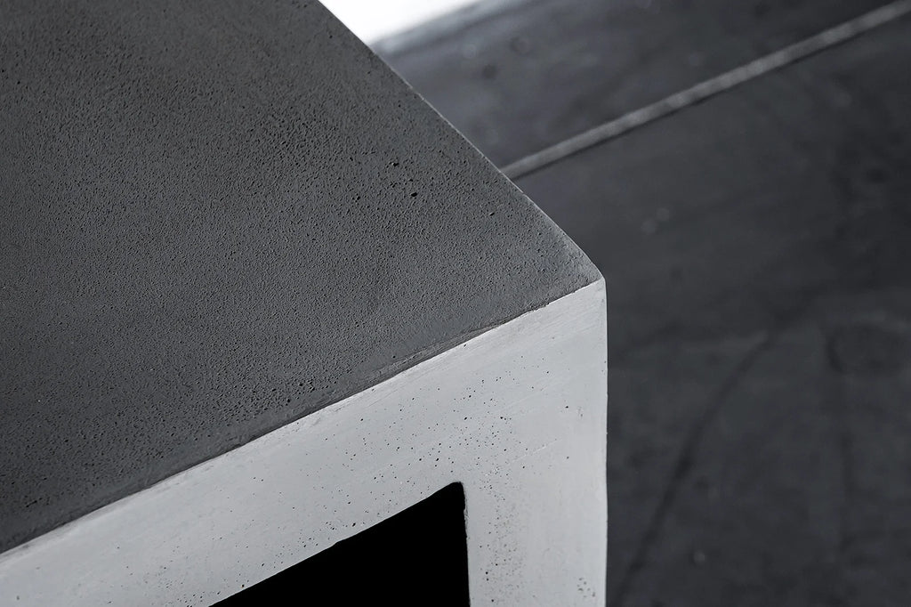 Meuble TV en béton Monobloc gris naturel en situation 2