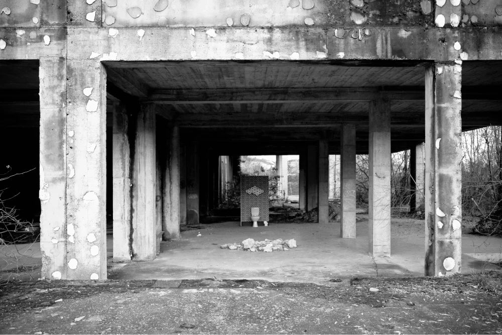 Porte-papier toilette en béton Cloud gris en situation 6