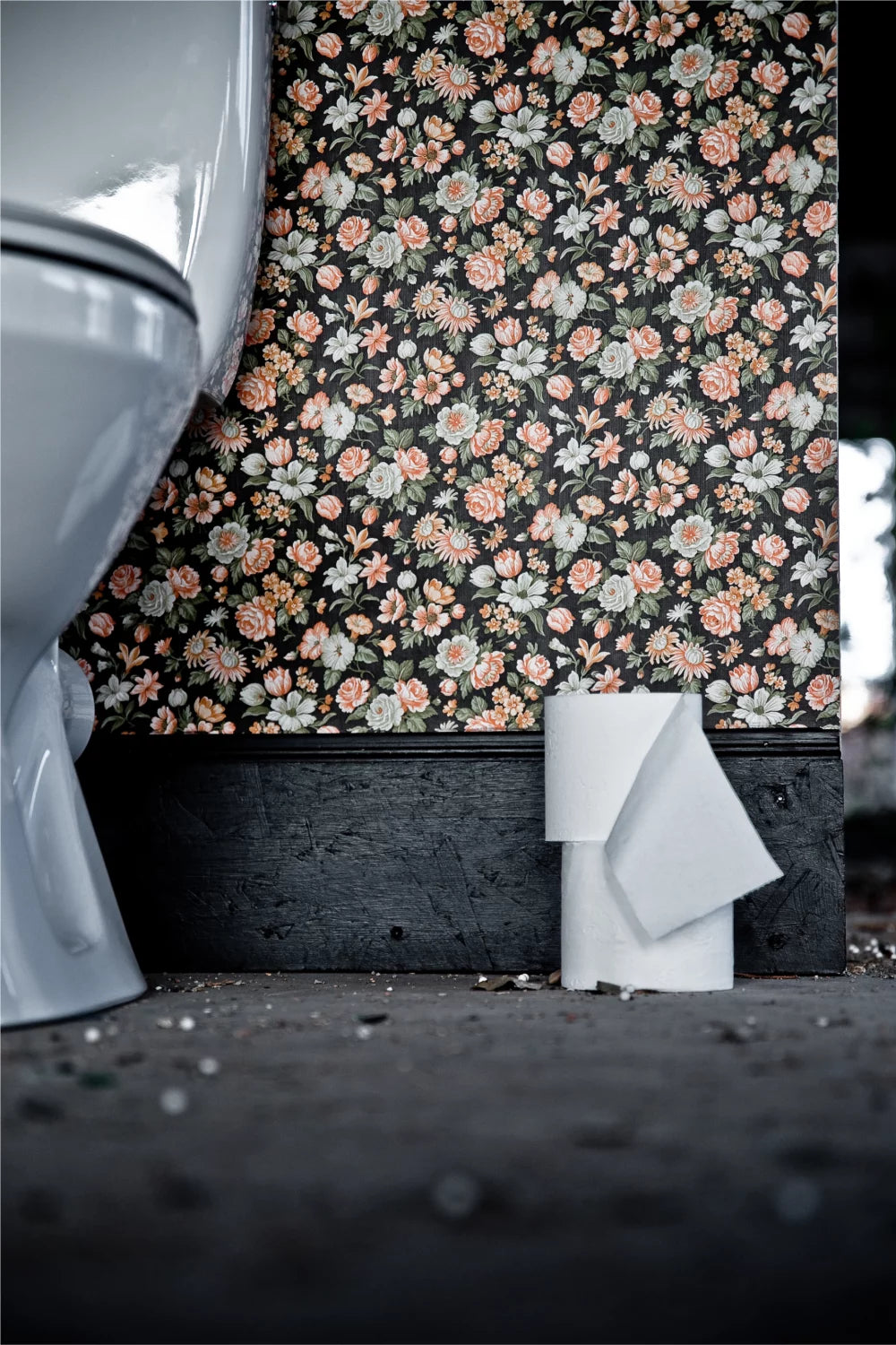 Porte-papier toilette en béton Cloud gris en situation 3