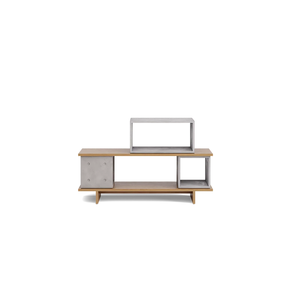 Buffet en béton Dice chêne vue 1