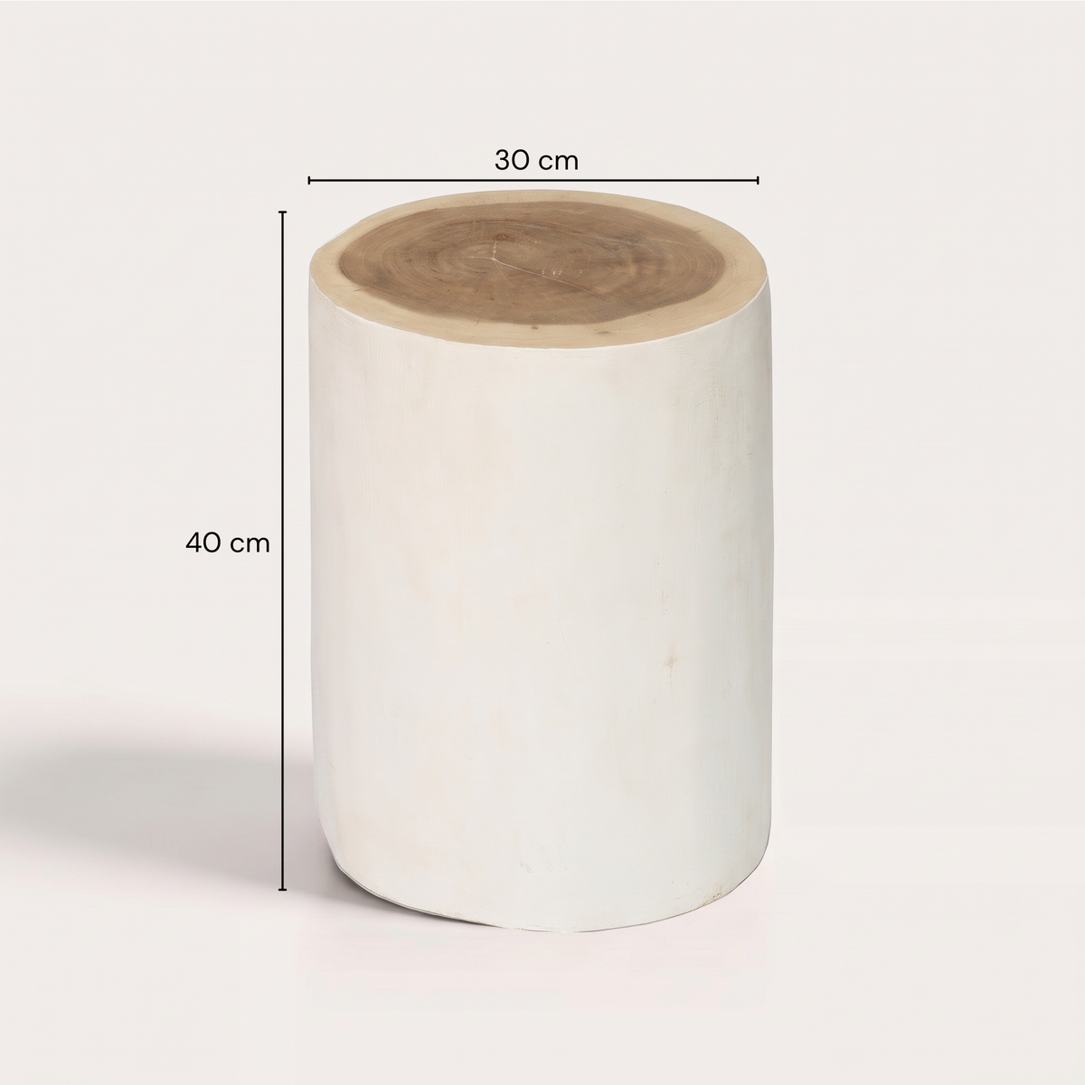 Tabouret tronc d'arbre Tribe en suar massif 40 cm