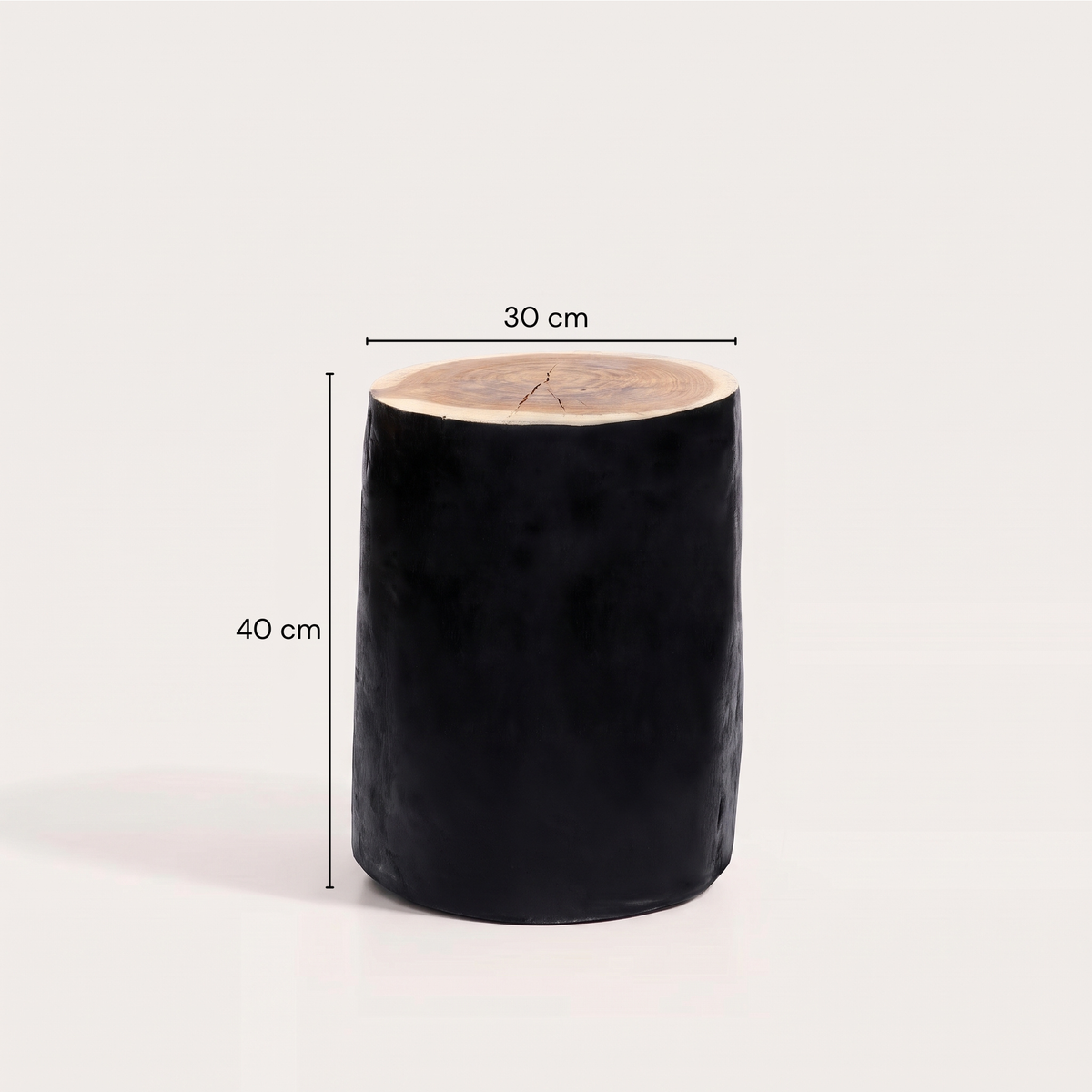 Tabouret tronc d'arbre Tribe en suar massif 40 cm