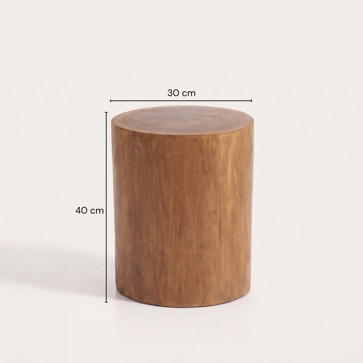 Tabouret tronc d'arbre Tribe en suar massif 40 cm
