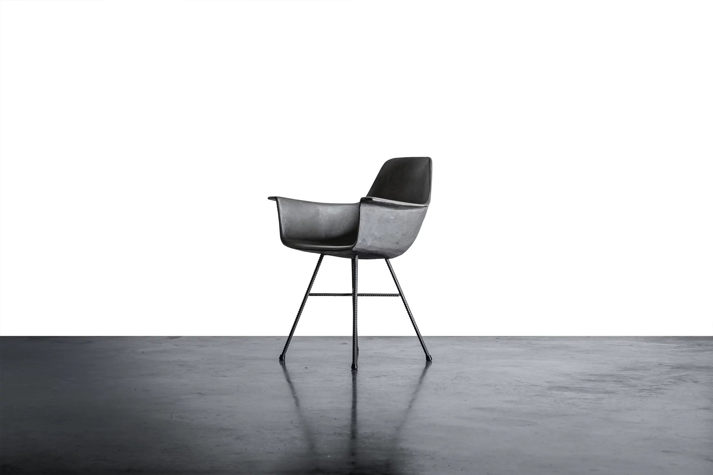 Fauteuil en béton Hauteville gris naturel en situation 6