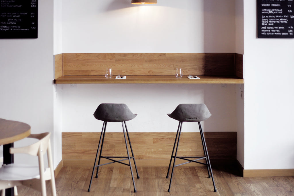 Taburete de bar de hormigón Hauteville 67 cm