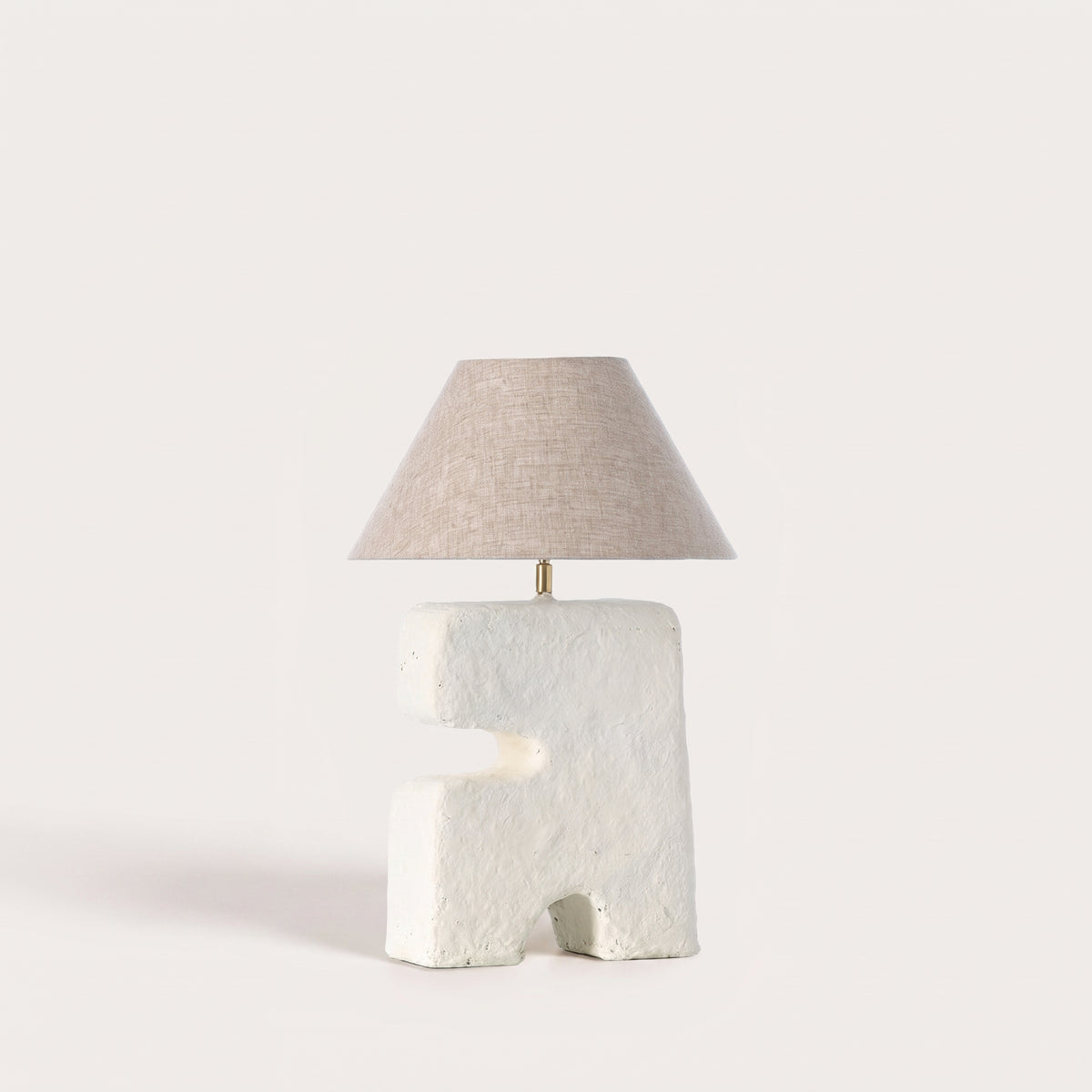 Lampe à poser L'Objet en papier mâché blanc